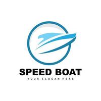 snelheid boot logo, snel lading schip vector, zeilboot, ontwerp voor schip fabricage bedrijf, waterweg Verzenden, marinier voertuigen, vervoer vector