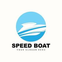 snelheid boot logo, snel lading schip vector, zeilboot, ontwerp voor schip fabricage bedrijf, waterweg Verzenden, marinier voertuigen, vervoer vector