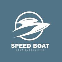 snelheid boot logo, snel lading schip vector, zeilboot, ontwerp voor schip fabricage bedrijf, waterweg Verzenden, marinier voertuigen, vervoer vector