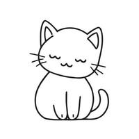 schattig kat lijn kunst voor tekening vector