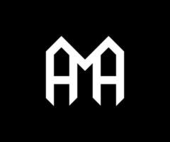 ama logo. ama brief. ama brief logo ontwerp. brieven ik, ama logo icoon met bedrijf kaart vector sjabloon