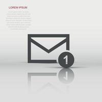 vector e-mail envelop bericht icoon in vlak stijl. mail teken illustratie pictogram. envelop bedrijf concept.