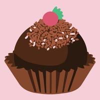 braziliaans chocola snoep gebeld brigadeiro vector