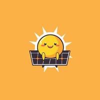 logo voor zonne- energie bedrijf vector
