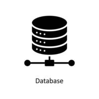 databank vector solide pictogrammen. gemakkelijk voorraad illustratie voorraad