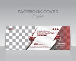 school- facebook Hoes sjabloon ontwerp vector