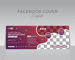 school- facebook Hoes sjabloon ontwerp vector