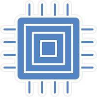 microprocessor vector icoon ontwerp