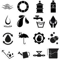 water icoon vector set. vloeistof illustratie teken verzameling. zuiveren symbool. zuiver logo.