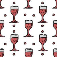 naadloos wijn patroon. vector tekening illustratie met wijn. patroon met wijn