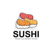 sushi logo, Japans voedsel sushi zeevruchten vector, Japans keuken Product merk ontwerp, sjabloon icoon vector