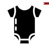 kleren baby glyph icoon vector