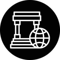 wereldwijd bank vector icoon ontwerp
