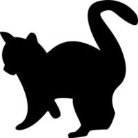 vector silhouet van kat Aan wit achtergrond