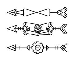 steampunk stijl pijlen vector illustratie