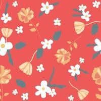 naadloos bloemen patroon. modieus ontwerp voor behang, textiel ontwerp, inpakken, kleding stof. modern levendig abstract bloemen en bladeren. vector