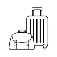 reizen icoon vector. bagage illustratie teken. zak symbool. koffer logo. rugzak markering. vector
