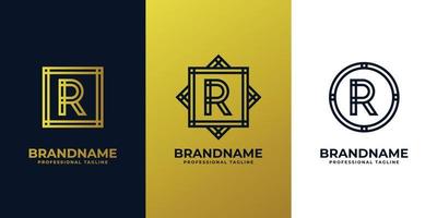 luxueus brief r logo, geschikt voor ieder bedrijf met r initialen. vector