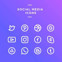 sociale media iconen vector