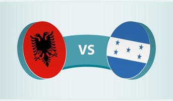 Albanië versus Honduras, team sport- wedstrijd concept. vector