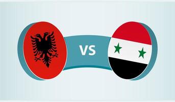 Albanië versus Syrië, team sport- wedstrijd concept. vector