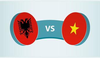 Albanië versus Vietnam, team sport- wedstrijd concept. vector