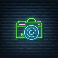 camera neon teken vector