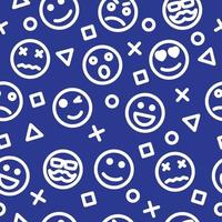 emoji schetsen naadloos patroon vector
