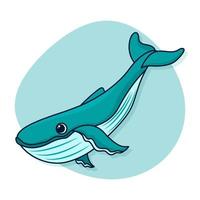 tekenfilm kleurrijk vector illustratie met schattig walvis. vector illustratie voor omslag, afdrukken, kaart, brochure, notitieboekje, enz.