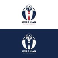 golf Mens uniek logo, geschikt voor uw bedrijf omdat deze logo is uniek vector