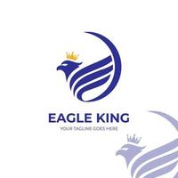 vliegend koning adelaar vector logo ontwerp