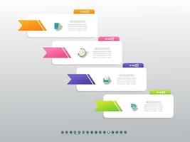 presentatie bedrijf 4 opties infographic sjabloon met marketing pictogram ontwerp. vector