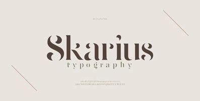 elegante moderne alfabet letters lettertype. klassieke belettering minimale modeontwerpen. typografie moderne serif-lettertypen regelmatig decoratief vintage concept. vector
