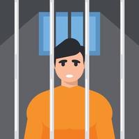 beeld van een Mens in gevangenis vector