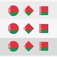 Wit-Rusland vlag pictogrammen set, vector vlag van wit-rusland.