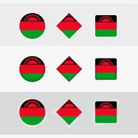 Malawi vlag pictogrammen set, vector vlag van malawi.