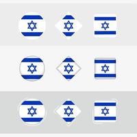 Israël vlag pictogrammen set, vector vlag van Israël.