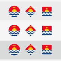 Kiribati vlag pictogrammen set, vector vlag van kiribati.