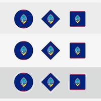 guam vlag pictogrammen set, vector vlag van guam.