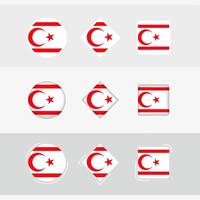 noordelijk Cyprus vlag pictogrammen set, vector vlag van noordelijk Cyprus.