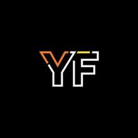 abstract brief yf logo ontwerp met lijn verbinding voor technologie en digitaal bedrijf bedrijf. vector