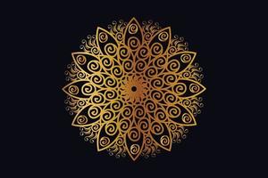 luxe gouden arabesk stijl mandala patroon achtergrond. mandala sjabloon voor bladzijde decoratie kaarten, boeken, kleding stof, textiel, en behang. Islamitisch achtergrond ontwerp. vector