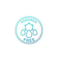 parabenen gratis badge, vector pictogram