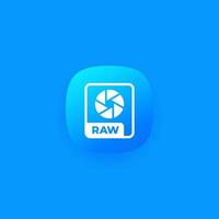 raw-bestand, vectorpictogram, camera-indeling vector