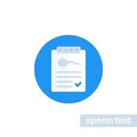 sperma test resultaten pictogram, vector