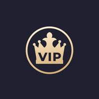 VIP-pictogram met kroon, vectorontwerp vector