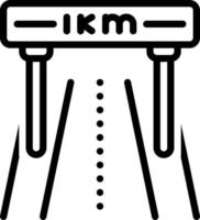 lijn icoon voor kilometers vector