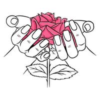 handgetekende rozen. mooie bloem. cartoon stijl. vector illustratie.