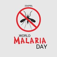 vectorillustratie van een achtergrond voor de dag van de wereldmalaria. vector