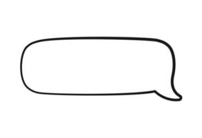 leeg toespraak bubbels tekst doos. grappig toespraak bubbel tekening schets. vector illustratie.